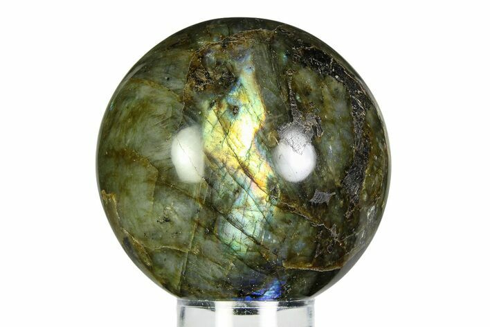Flashy, Polished Labradorite Sphere - Great Color Play #355440